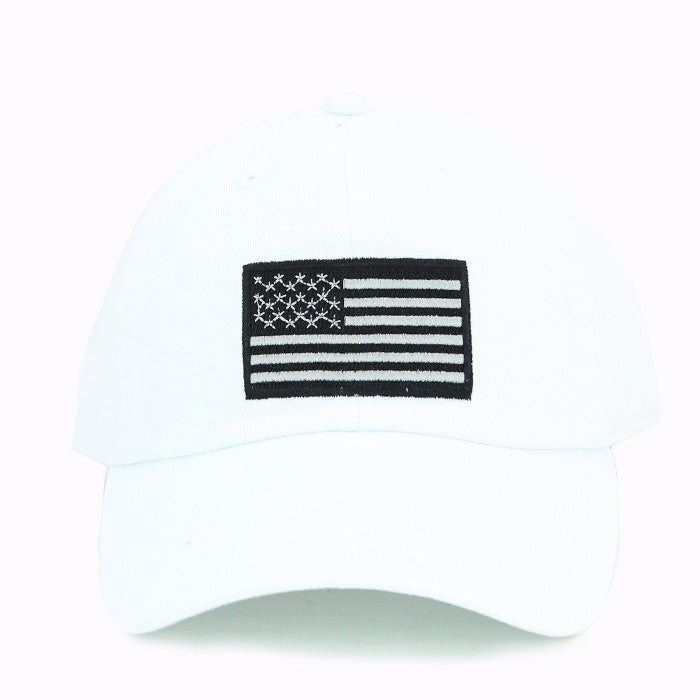 Newhattan 100% Cotton Baseball Caps Embroidered USA Flag US02