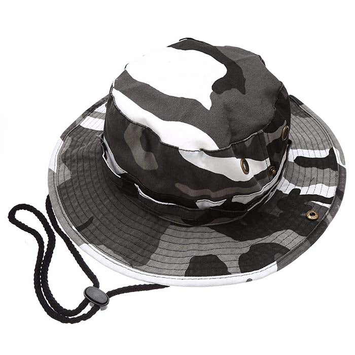 Newhattan Cotton Camo Safari Bucket hats Foldable Unisex