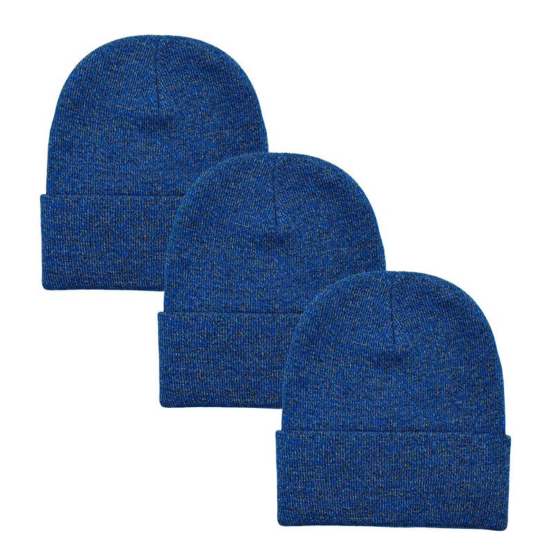 3pack Wholesale Unisex Winter Beanie Hat 3 TONES #3655