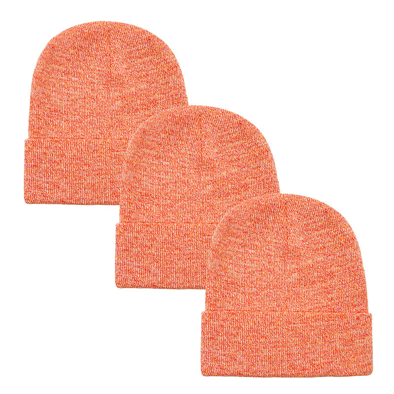 3pack Wholesale Unisex Winter Beanie Hat 3 TONES #3655