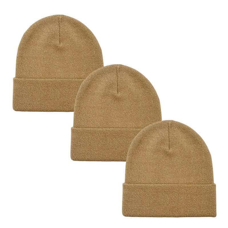 3pack Wholesale Unisex Plain Winter Beanie Hat #3656