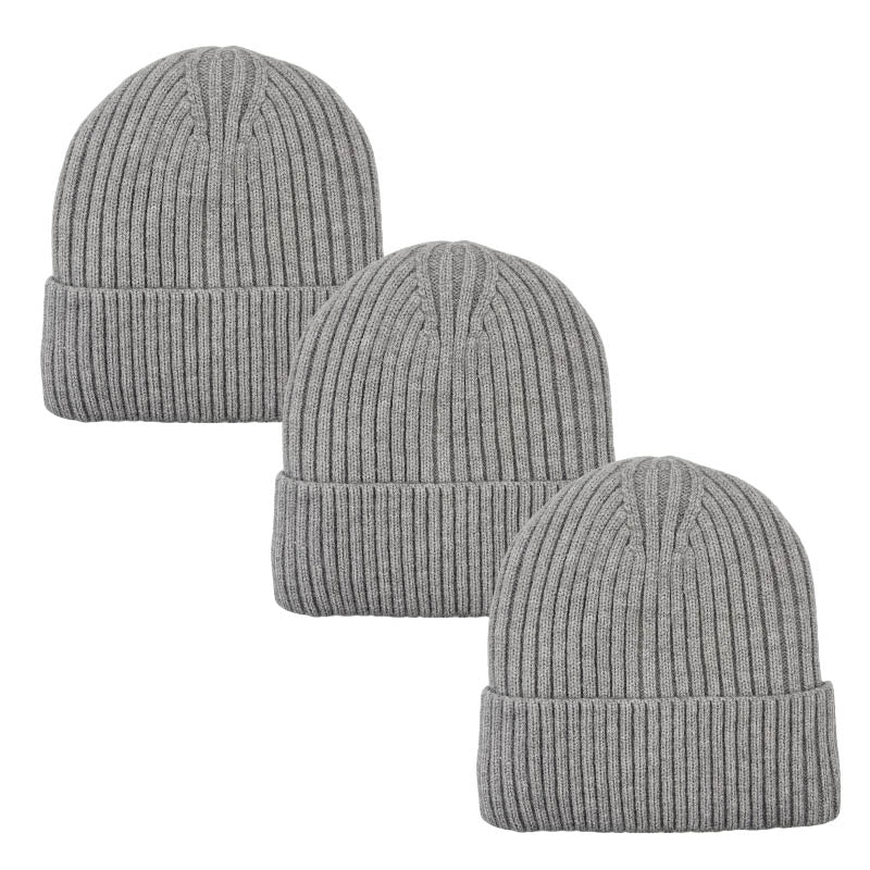 3pack Wholesale Unisex Winter Beanie Hat Fur Lining #3657