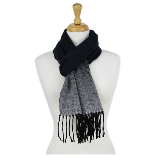 Gradual Color Cashmere Feel Scarf 12-pack Black CM44-1