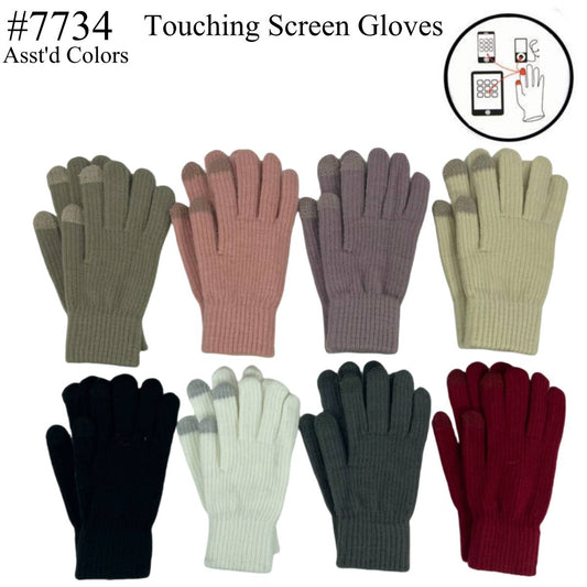 12-pack Wholesale Women's Winter Gloves Touch Screen Gloves #7734