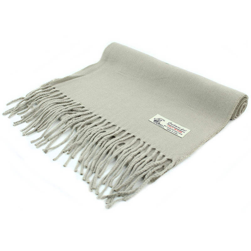 Solid Color Cashmere Feel Scarf 12-pack Khaki CM19-12