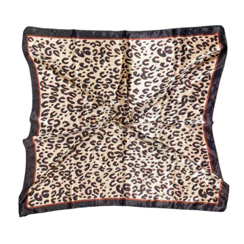 Women 35" Square Silky Satin Scarf Shawl F12-S100-5