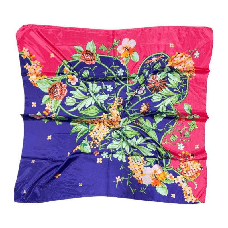 Women 35" Square Silky Satin Scarf Shawl F12-S106-4