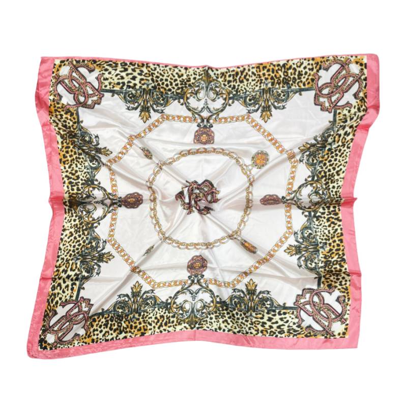 Women 35" Square Silky Satin Scarf Shawl F12-S78-5