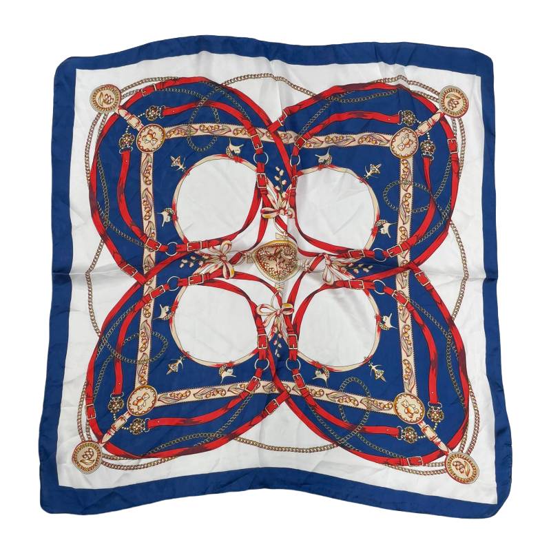 Women 27" Square Silky Satin Scarf Shawl F14-70-25-3