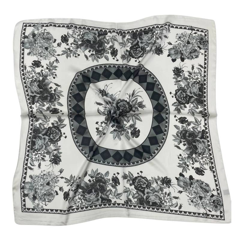 Women 27" Square Silky Satin Scarf Shawl F14-70-41-1