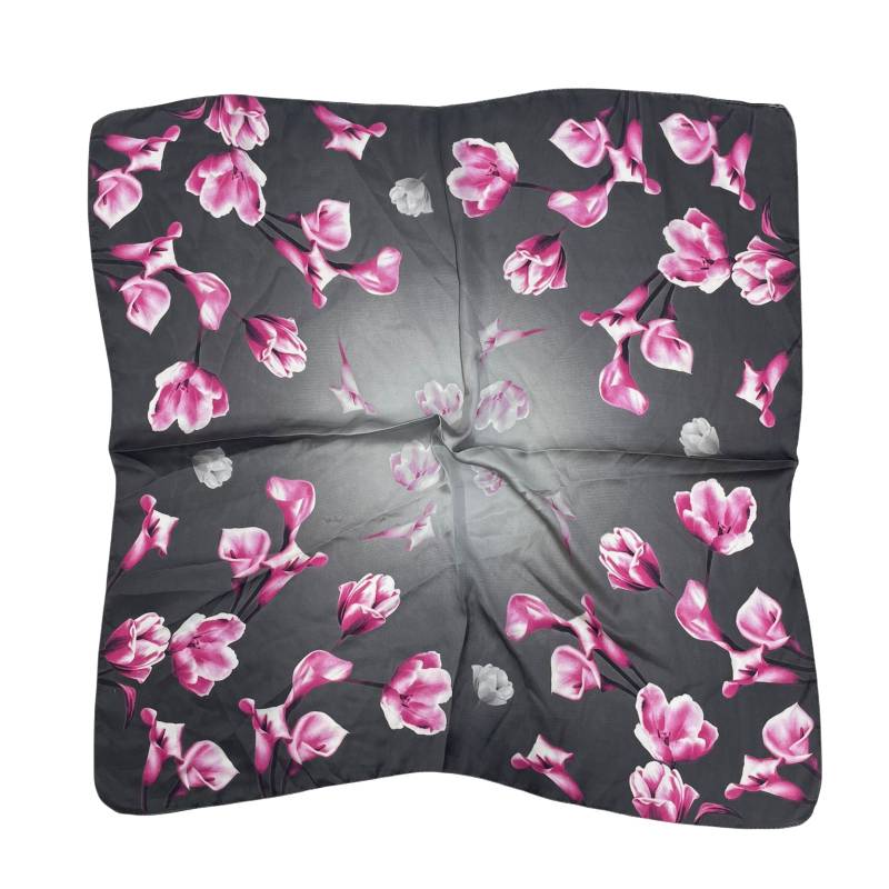 Women 27" Square Silky Satin Scarf Shawl F14-70-45-2