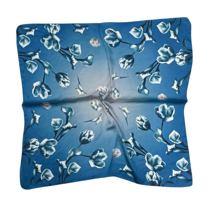 Women 27" Square Silky Satin Scarf Shawl F14-70-45-3