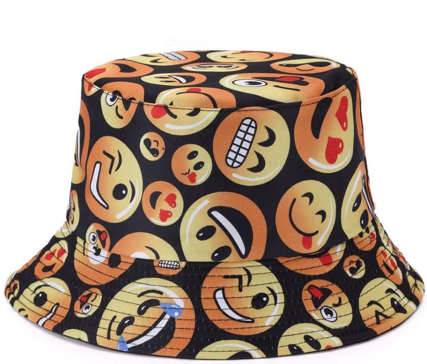 Reversible Emoji Printed Bucket Hat