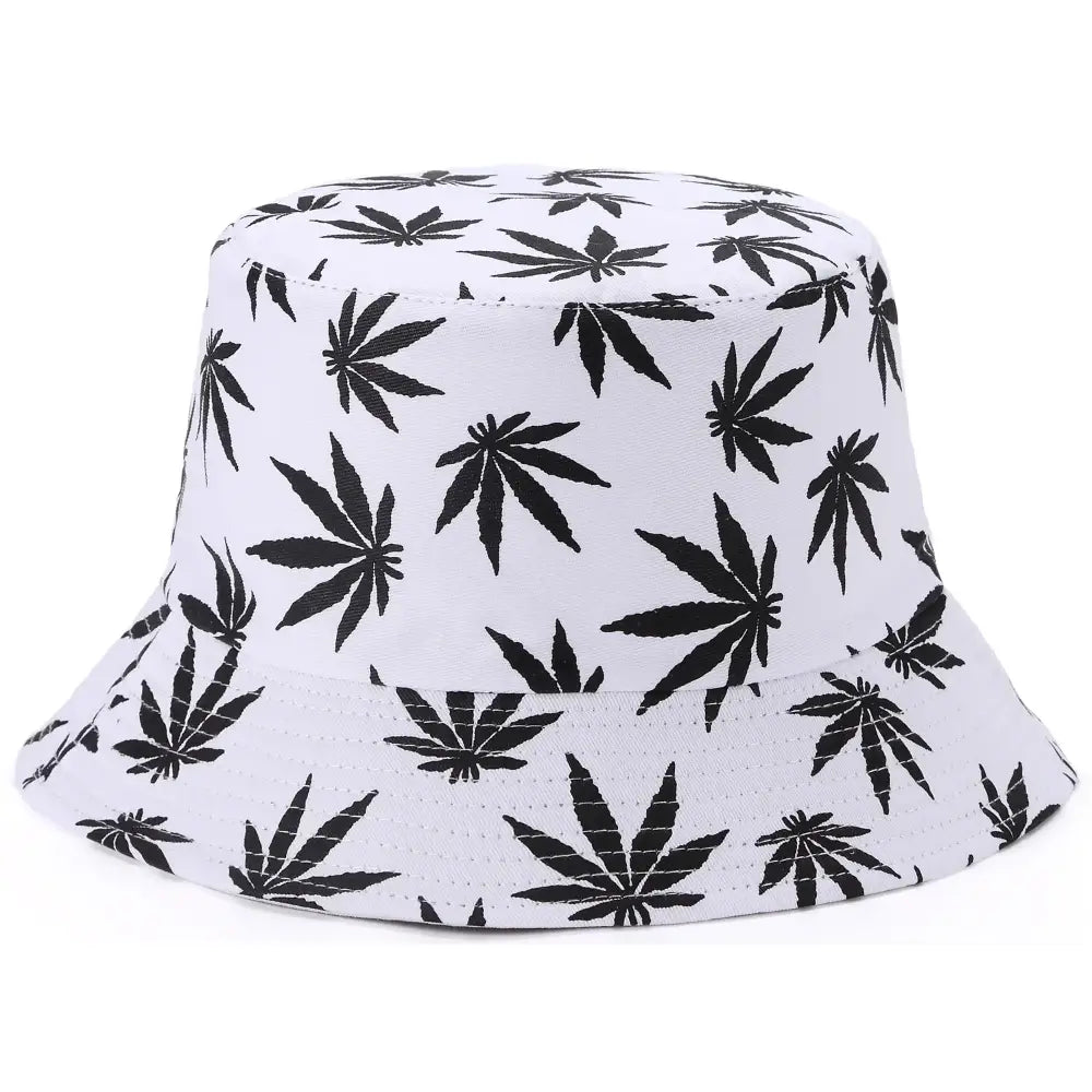 Reversible Printed Bucket hat JH857 WHITE/BLACK