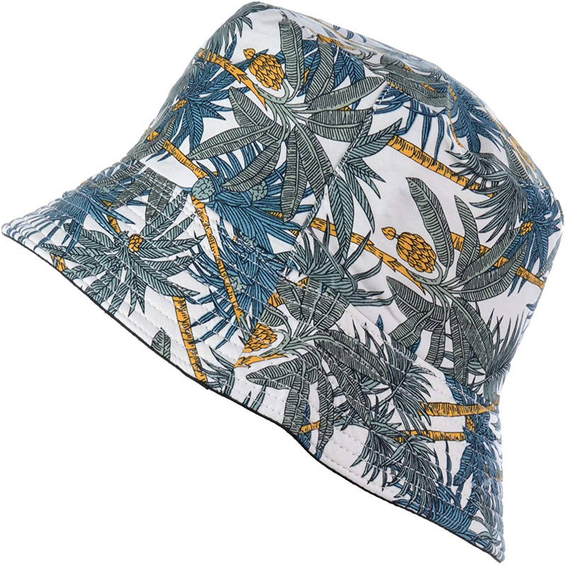 Reversible Printed Bucket hat JH861 WHITE