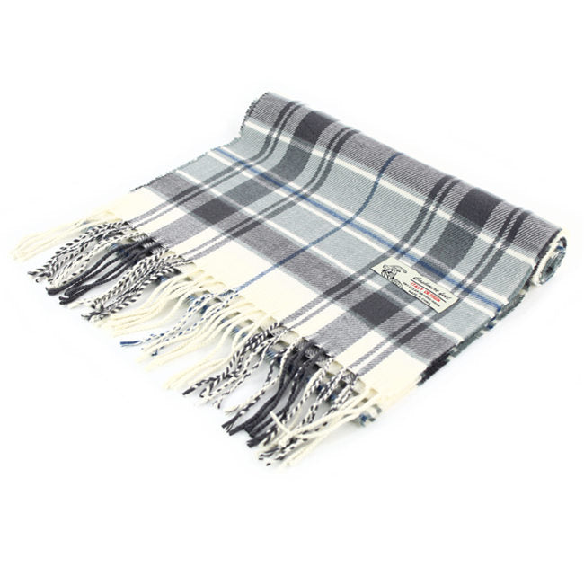 Plaid Cashmere Feel Scarf 12-pack Grey CM10-4