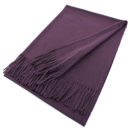 Special Large Cashmere Feel Scarf Shawls Solid Colors #001
