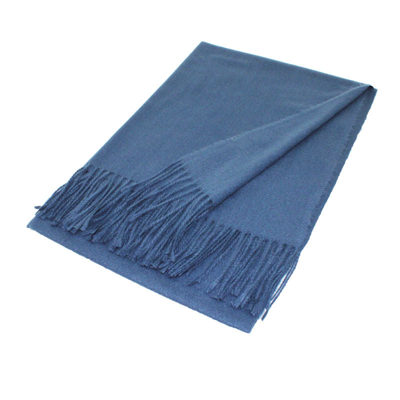Large Cashmere Feel Scarf Shawls Solid Colors #002