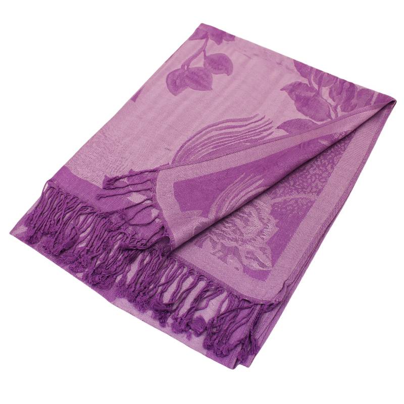 Rose Floral Pashmina Reversible Scarf Shawls 022