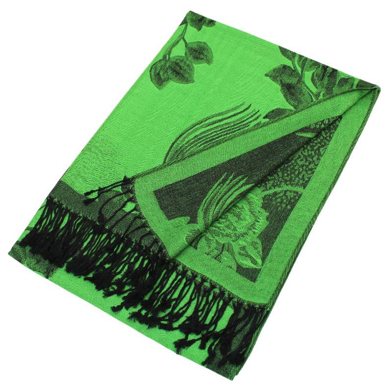 Rose Floral Pashmina Reversible Scarf Shawls 022