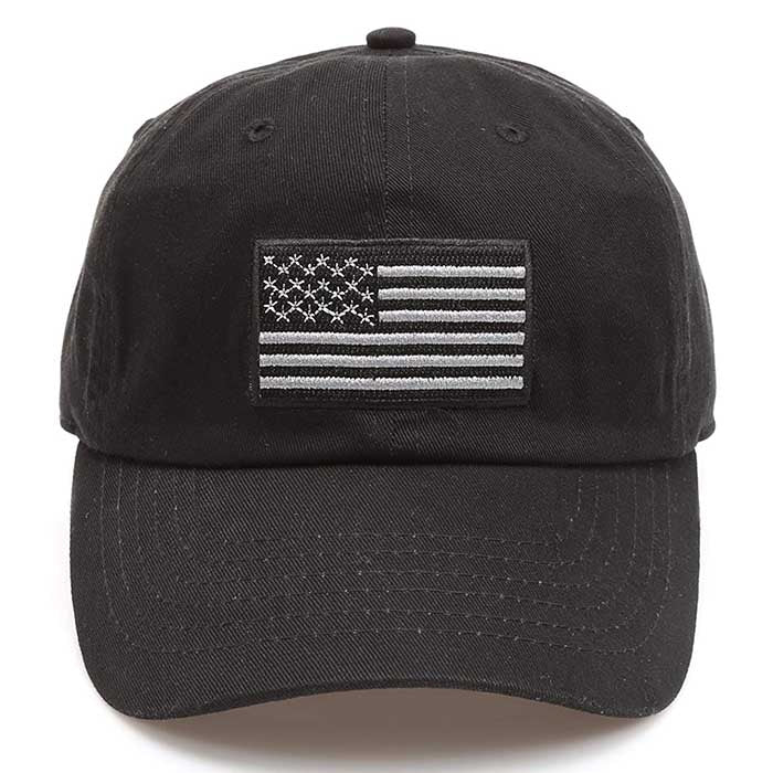 Newhattan 100% Cotton Baseball Caps Embroidered USA Flag US02