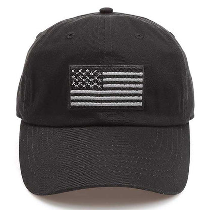 Newhattan 100% Cotton Baseball Caps Embroidered USA Flag US02