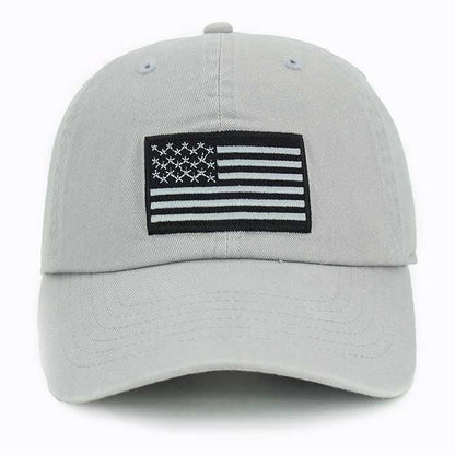 Newhattan 100% Cotton Baseball Caps Embroidered USA Flag US02
