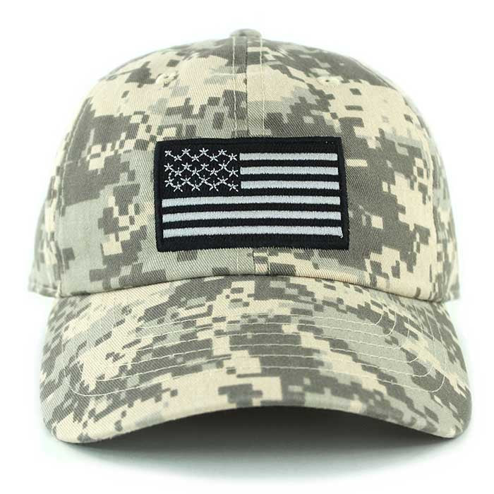 Newhattan 100% Cotton Baseball Caps Embroidered USA Flag US02