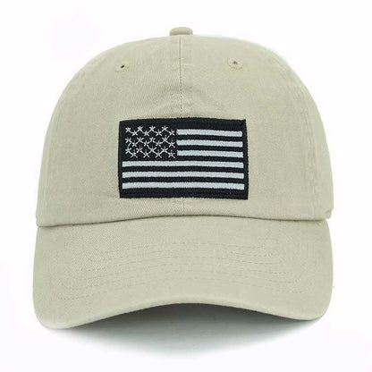 Newhattan 100% Cotton Baseball Caps Embroidered USA Flag US02