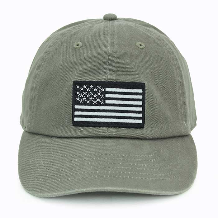 Newhattan 100% Cotton Baseball Caps Embroidered USA Flag US02