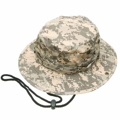 Cotton polyester Camo Safari Bucket hats Foldable Unisex