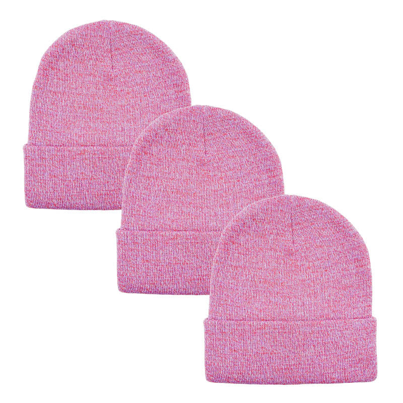 3pack Wholesale Unisex Winter Beanie Hat 3 TONES #3655