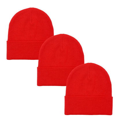 3pack Wholesale Unisex Plain Winter Beanie Hat #3656