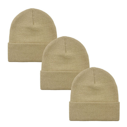 3pack Wholesale Unisex Plain Winter Beanie Hat #3656