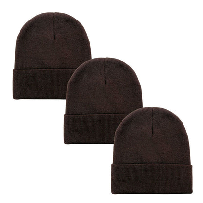 3pack Wholesale Unisex Plain Winter Beanie Hat #3656