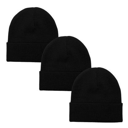 3pack Wholesale Unisex Plain Winter Beanie Hat #3656
