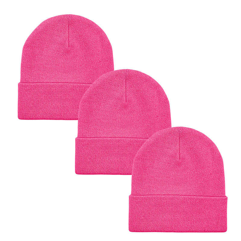 3pack Wholesale Unisex Plain Winter Beanie Hat #3656