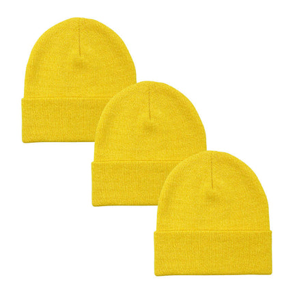 3pack Wholesale Unisex Plain Winter Beanie Hat #3656