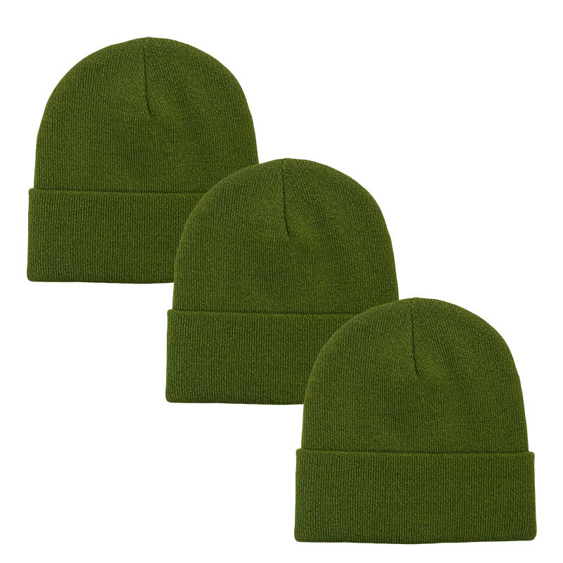3pack Wholesale Unisex Plain Winter Beanie Hat #3656