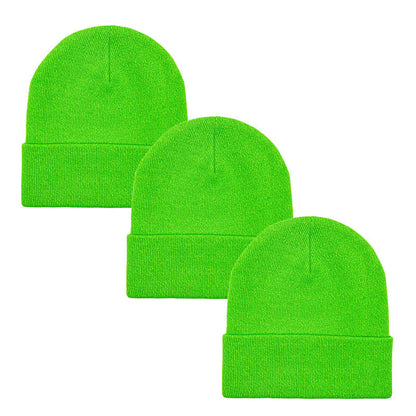 3pack Wholesale Unisex Plain Winter Beanie Hat #3656