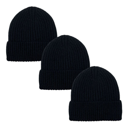 3pack Wholesale Unisex Winter Beanie Hat Fur Lining #3657