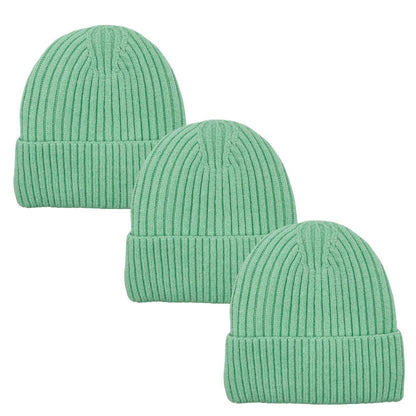 3pack Wholesale Unisex Winter Beanie Hat Fur Lining #3657
