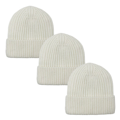 3pack Wholesale Unisex Winter Beanie Hat Fur Lining #3657