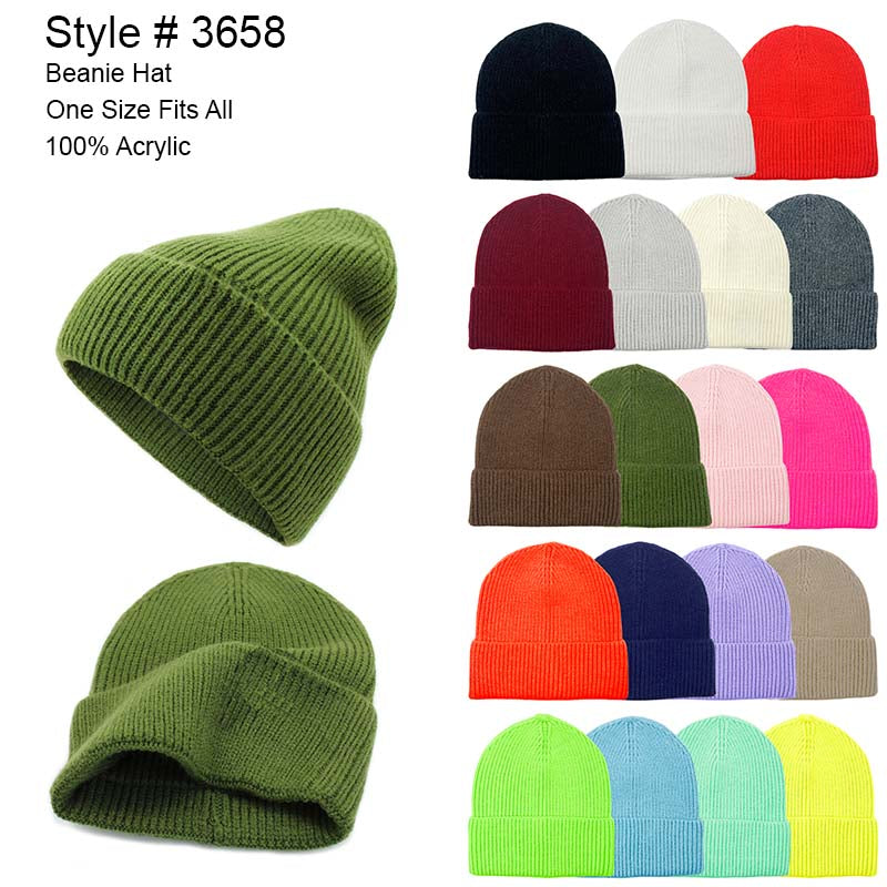 3pack Wholesale Unisex Winter Beanie Hat #3658