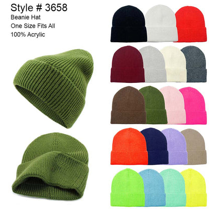 3pack Wholesale Unisex Winter Beanie Hat #3658