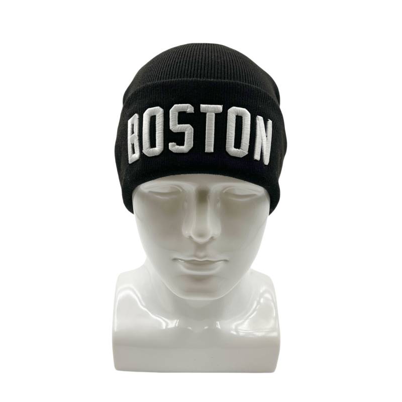 12-pack Wholesale Beanie Hat 3D BOSTON Embroidery #3670