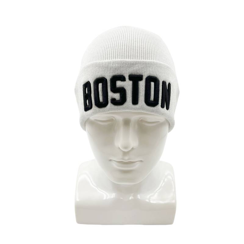 12-pack Wholesale Beanie Hat 3D BOSTON Embroidery #3670