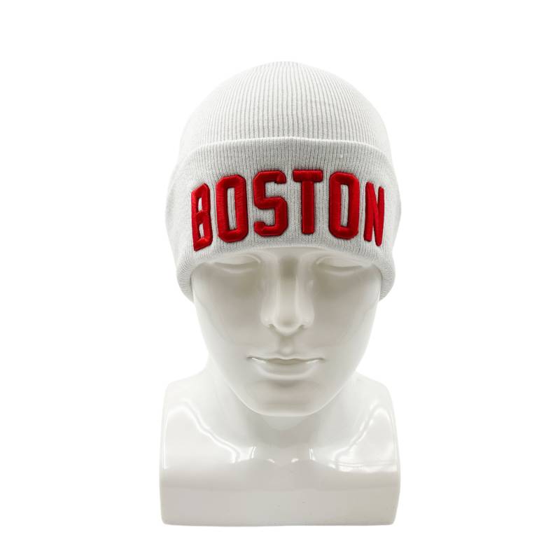 12-pack Wholesale Beanie Hat 3D BOSTON Embroidery #3670