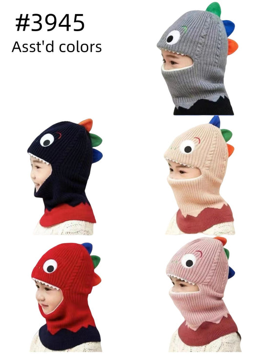 12-pack Wholesale Kid's Hat Dinosaur Mask Hats #3945