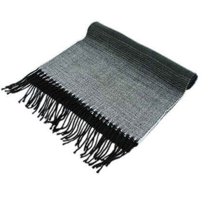 Gradual Color Cashmere Feel Scarf 12-pack Black CM44-1